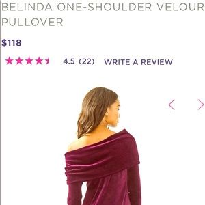 Lilly Pulitzer Belinda One Shoulder Off Pullover